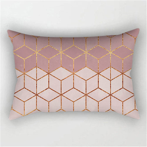 Throw Pillow Cover with 330g Insert, geometric, 12X20, Decorative Cushion – Fancy & Stacy