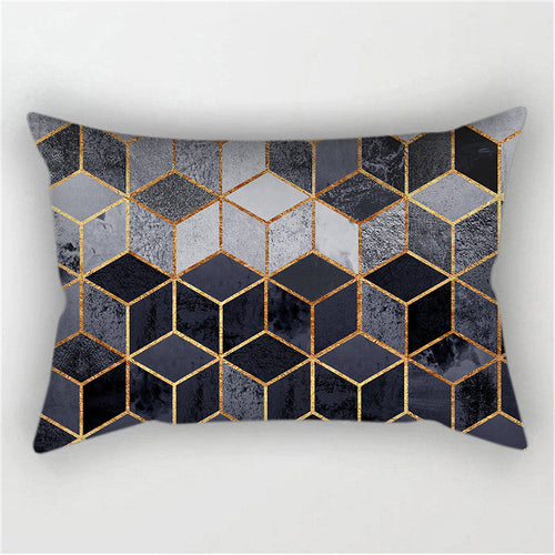 Throw Pillow Cover with 330g Insert, geometric, 12X20, Decorative Cushion – Fancy & Stacy