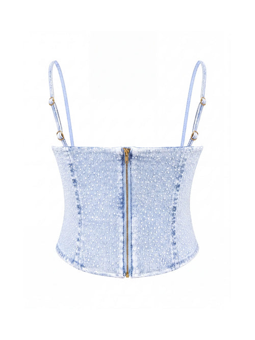 Rain On Me Corset - Medium Wash