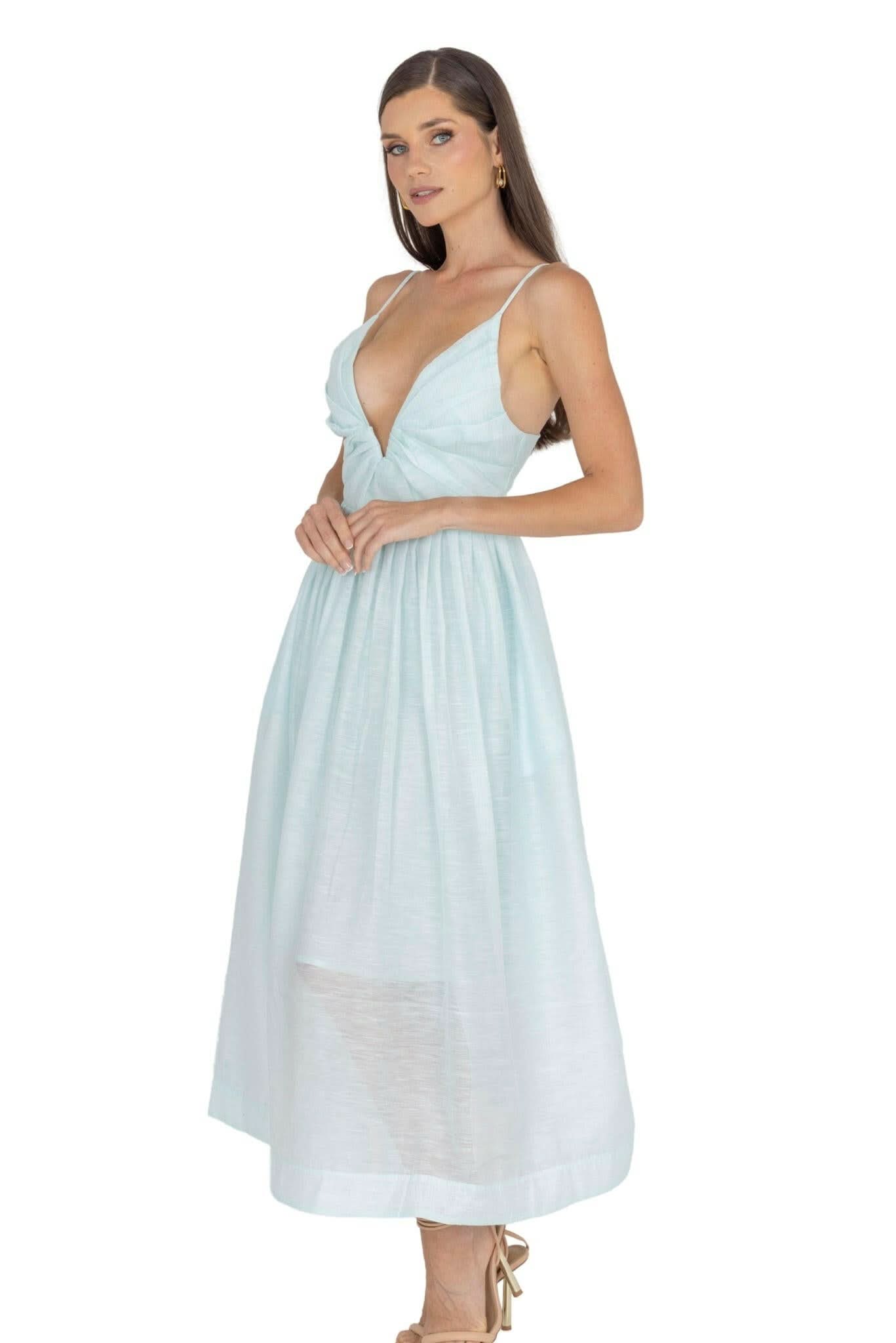Adeli V Neck Midi Dress