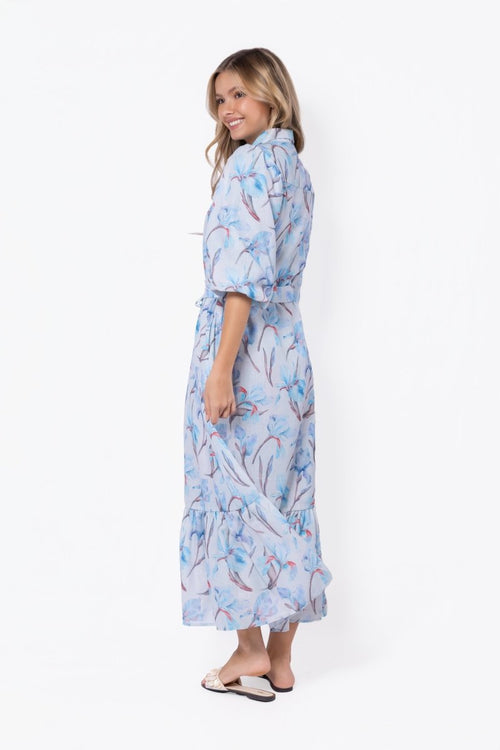Alice Dress Short Sleeve (Blue Flower)