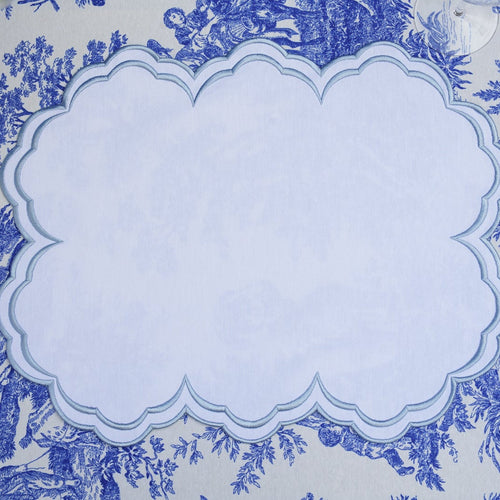 AQUELLE WHITE RECTANGLE FABRIC PLACEMAT