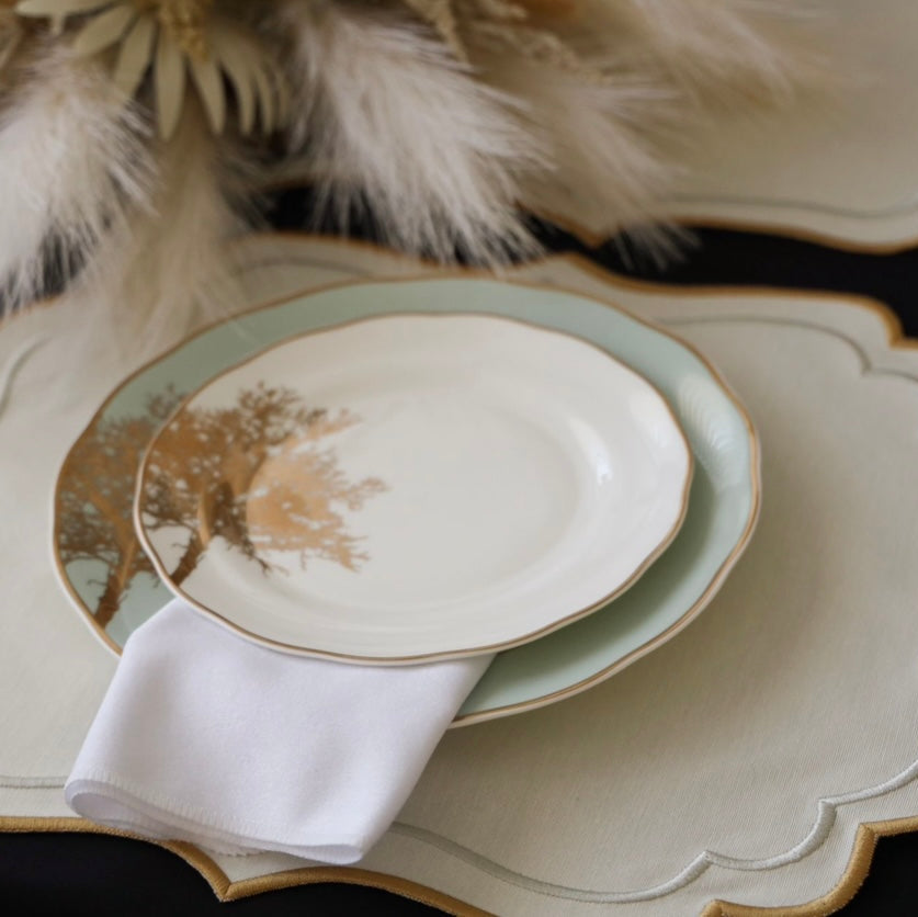 ARISTA IVORY RECTANGLE FABRIC PLACEMAT