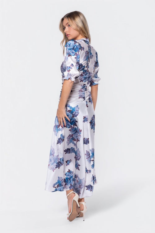 Audrey Dress Short Sleeve (Ivory Purple)