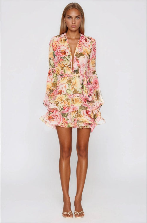 Bedouin Rose Mini Dress – Rose Floral