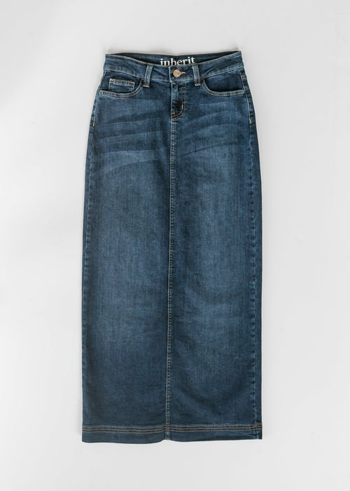 Inherit & Co. Women's Bria Dark Wash Denim Maxi Skirt