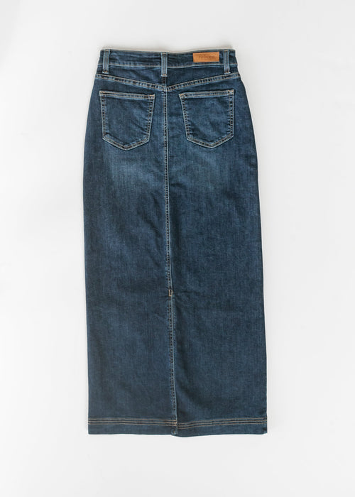 Inherit & Co. Women's Bria Dark Wash Denim Maxi Skirt