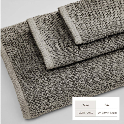 Cotton Textured Bath Towel Set - Acacia Collection