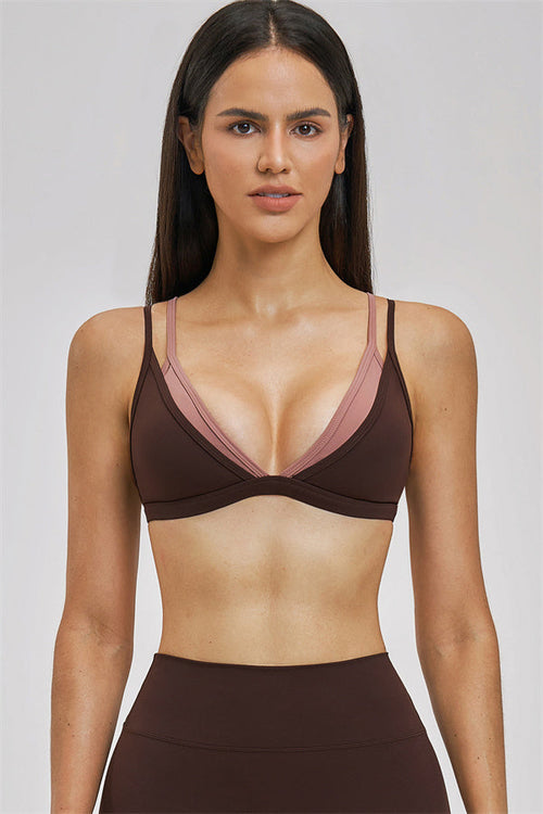 The Seraphine Layered V Sports Bra Leggings 2-Piece Set