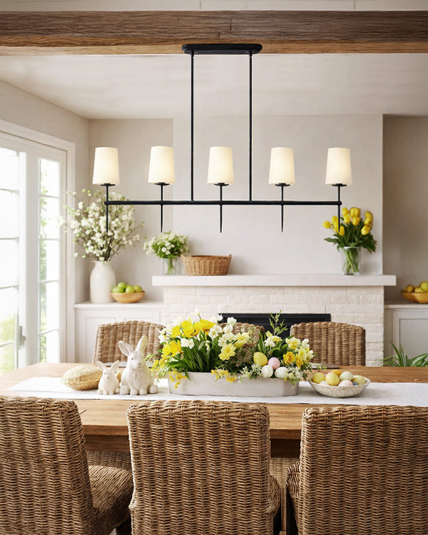 5 Light Linear Modern Chandelier