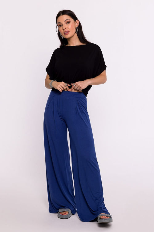 BeWear Women's Viscose Stretched Relaxed-Fit Trousers