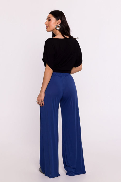 BeWear Women's Viscose Stretched Relaxed-Fit Trousers