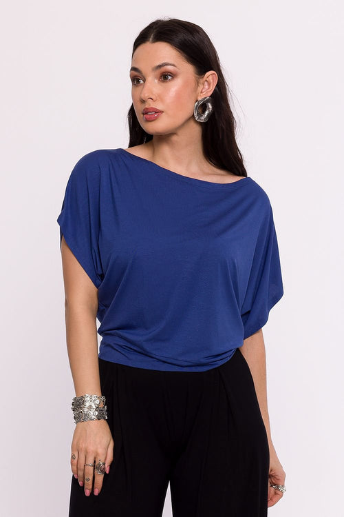 BeWear Stylish Women's Boat neck Viscose Blouse