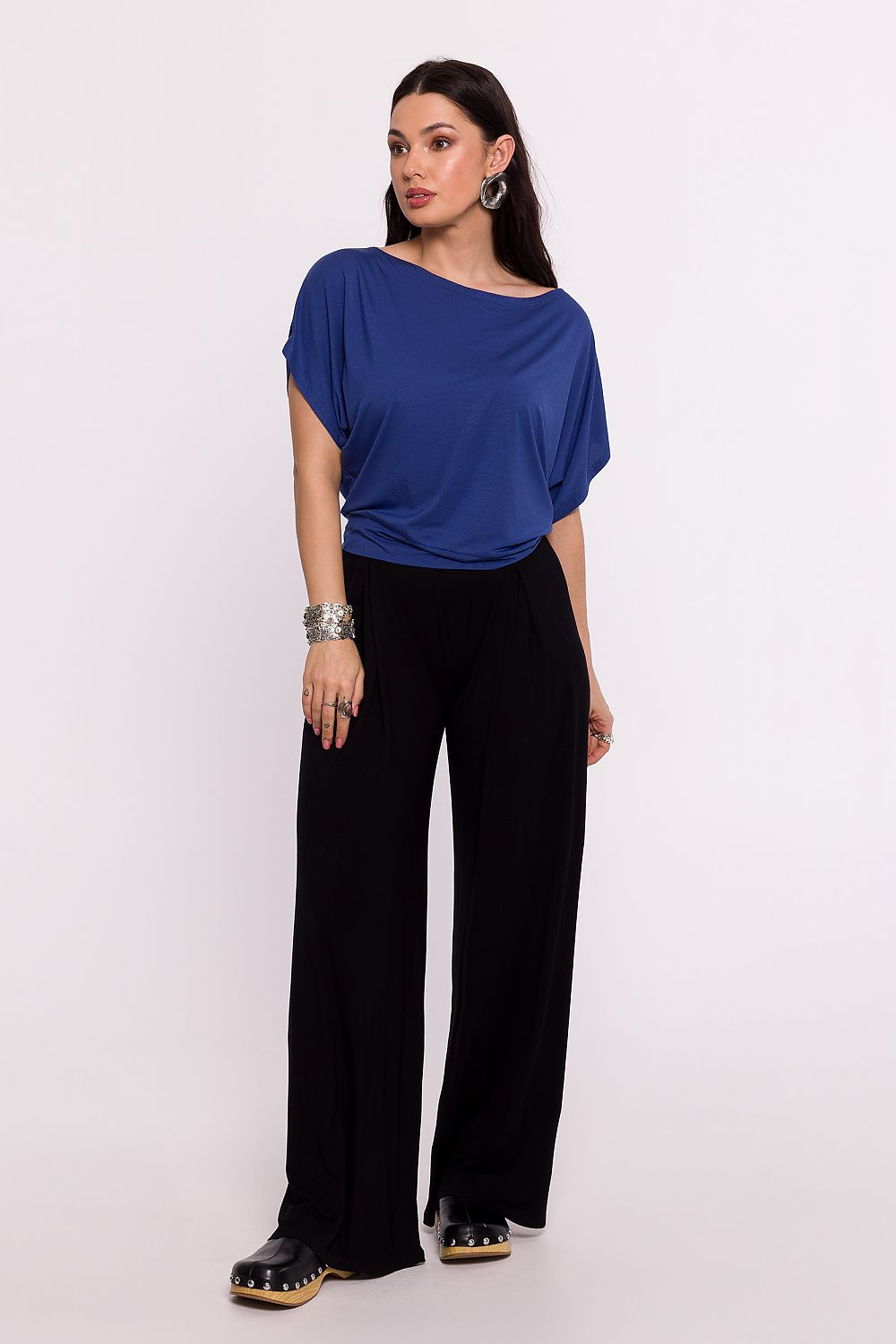 BeWear Stylish Women's Boat neck Viscose Blouse