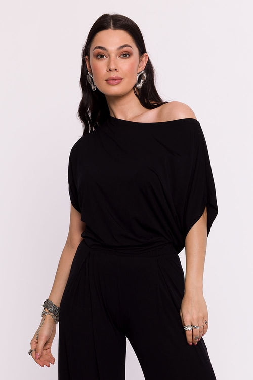BeWear Stylish Women's Boat neck Viscose Blouse