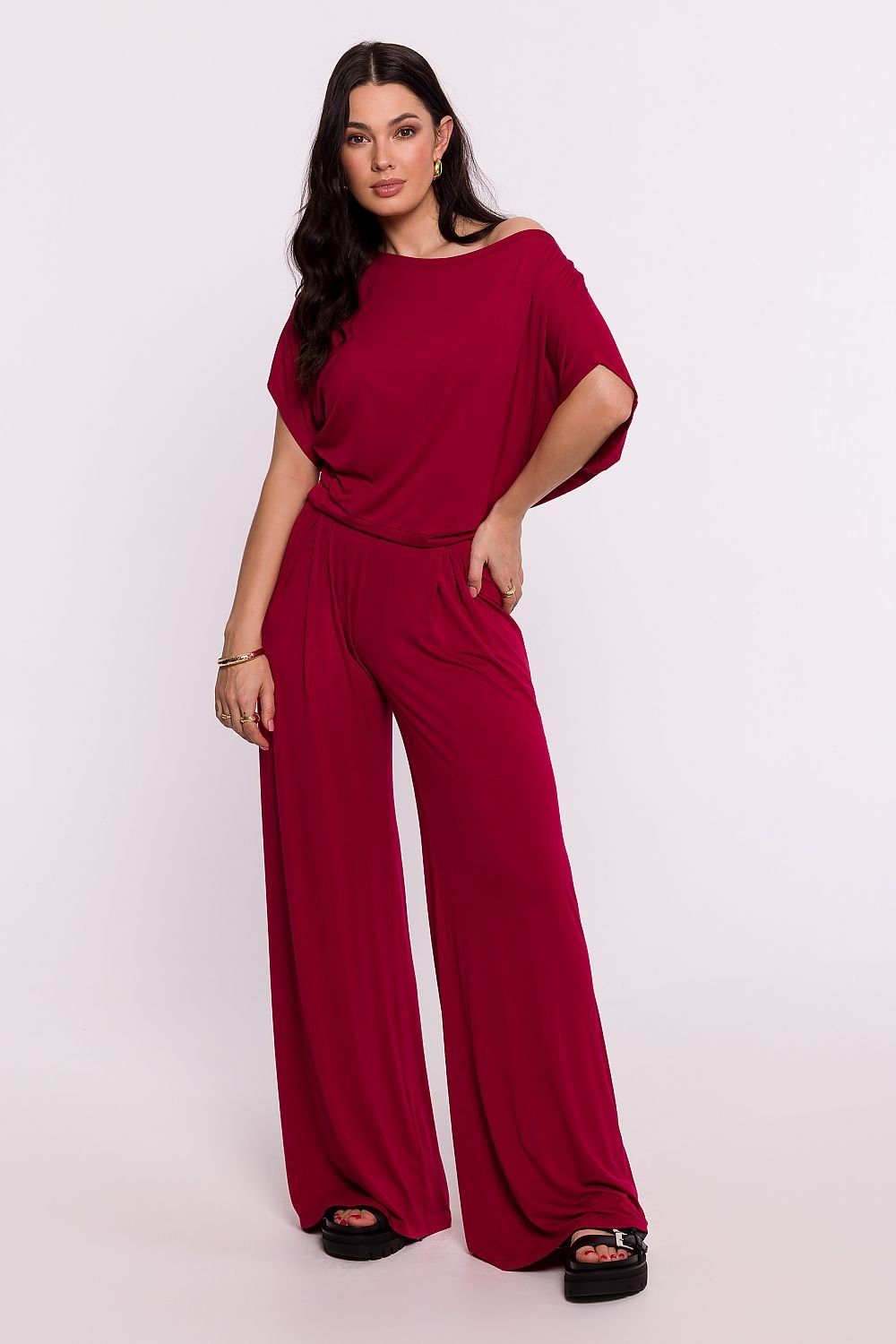 BeWear Stylish Women's Boat neck Viscose Blouse