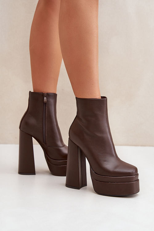STEP IN STYLE Women's Super High Heels European Retro Ankle Boots