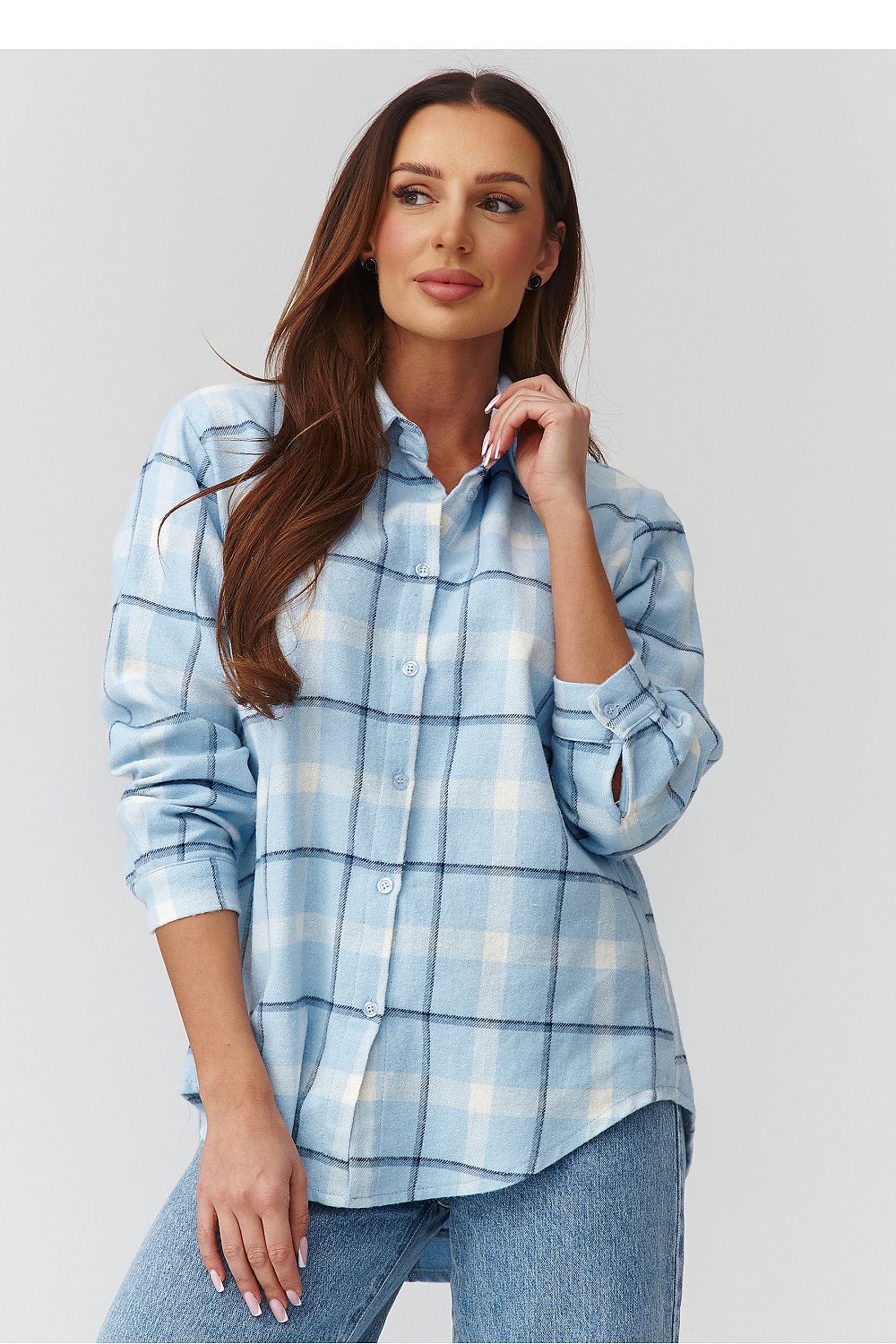  Long sleeve shirt model 224088 Makadamia 