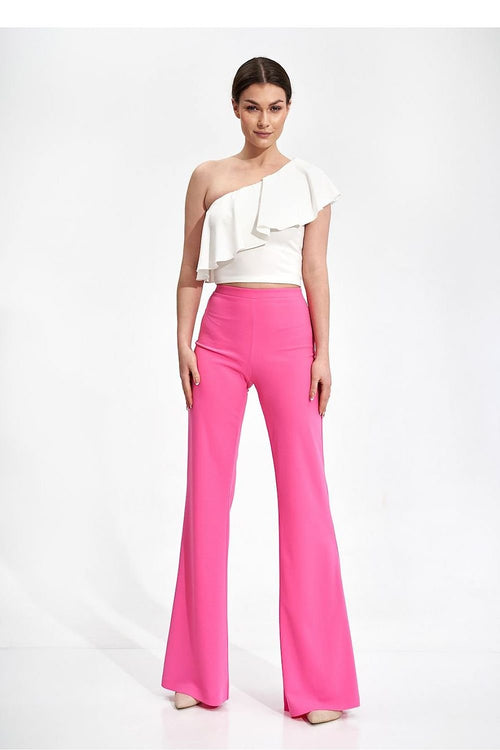 FIGL Women's Bell-Shaped Casual Stretched Trousers