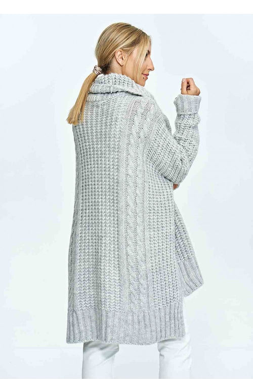 FIGL Women's Oversized Fall Turtleneck Knit Sweater with Extended Back