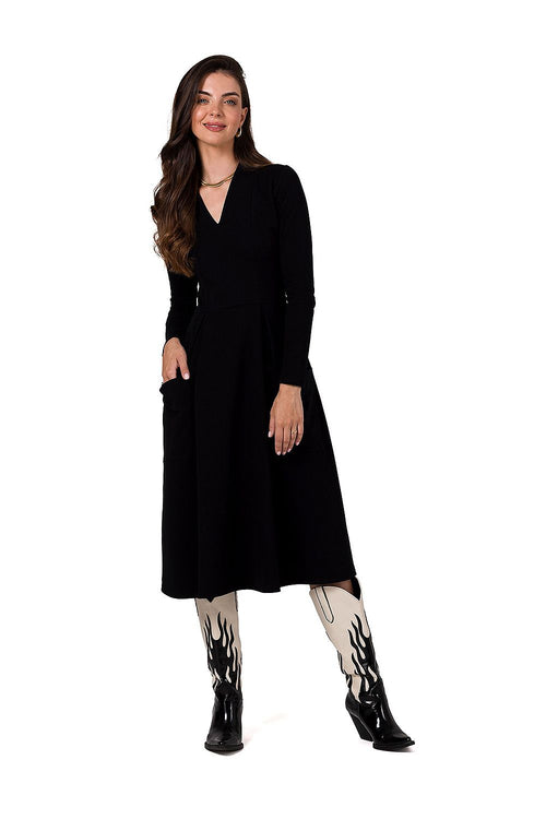 BeWear Women's Midi Autumn Professional Long Sleeves Dress