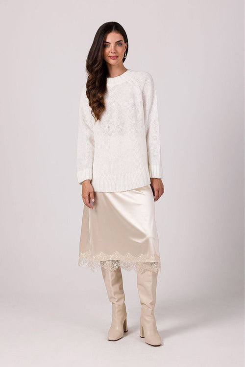 BE KNIT Wool-blend Women's Batwings Knitted Sweater- European-made & Imported
