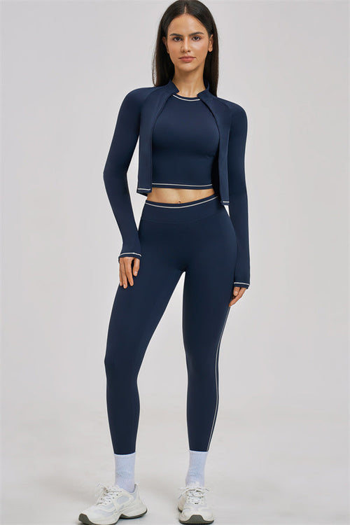 The Unbound Jacket Crop Top Leggings 3-Piece Set