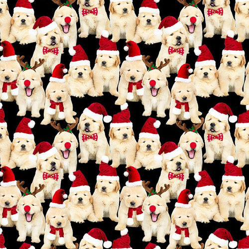 Dogs in Santa Hats Shorter Fit & Flare Dress