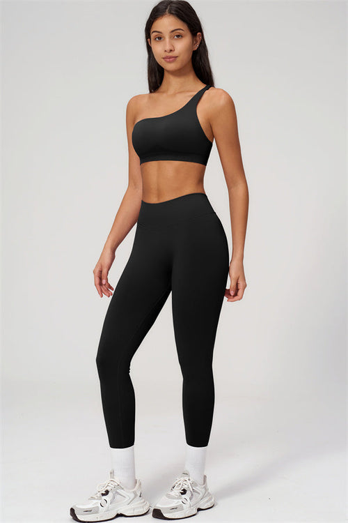 The Empower One-Shoulder Sports Bra Leggings 2-Piece Set