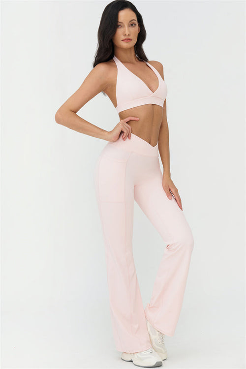 The BoldFit Sports Bra Flared Leggings 2-Piece Set