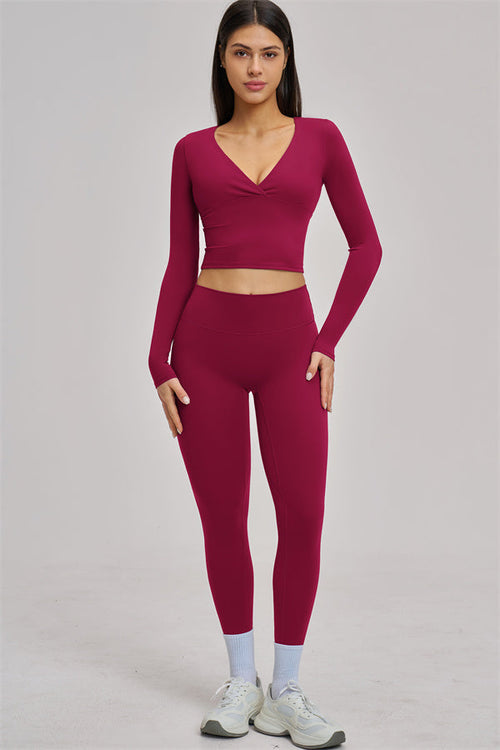 The Swoon Long Sleeve Crop top Leggings 2-Piece Set