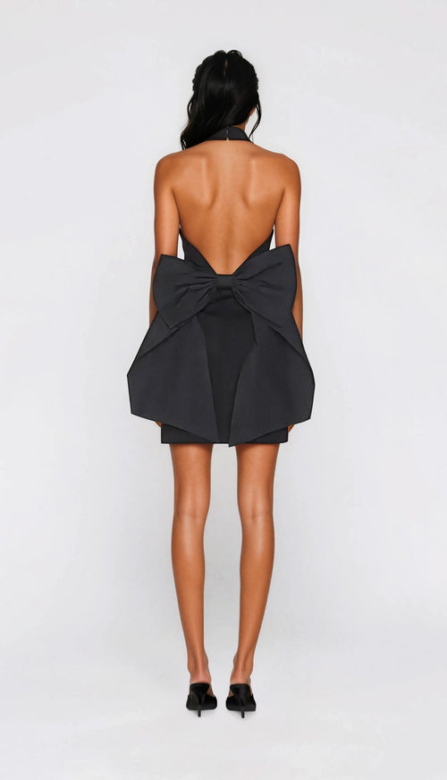 Eden Cocktail Mini Dress – Black