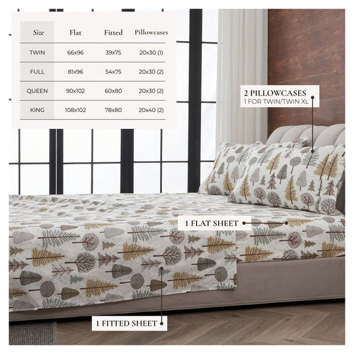 Lodge Printed Sheet Set - Mountain Ridge Collection