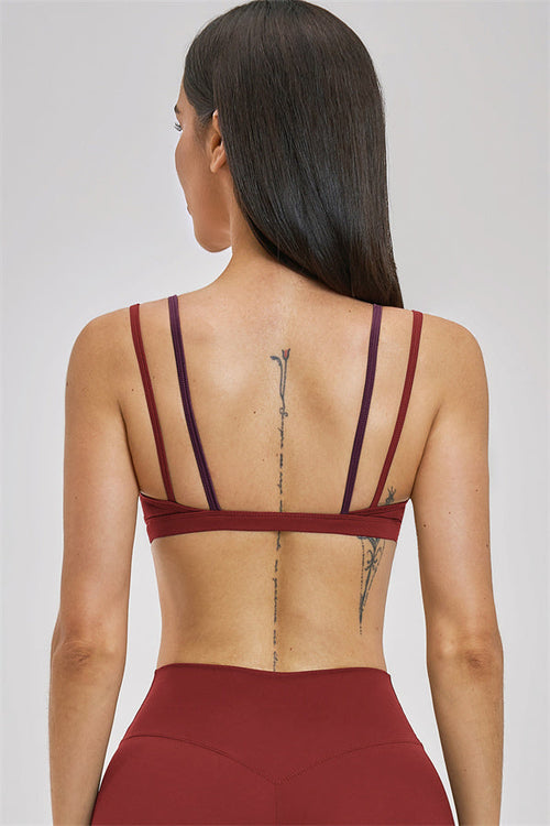The Seraphine Layered V Sports Bra Leggings 2-Piece Set