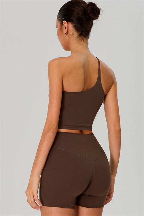 The Jewel One-Shoulder Crop Top Shorts 2-Piece Set