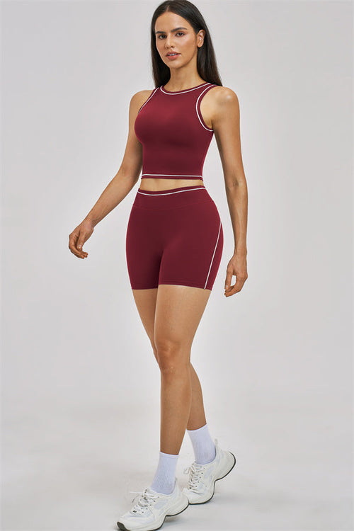 The Unbound Crop Top Shorts 2-Piece Set