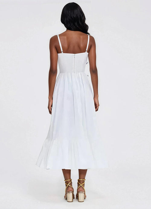 Flutter Poplin Butterfly Midi Dress – Off White (Final Sale)