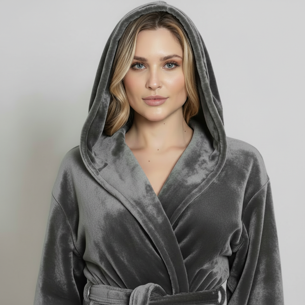 Women’s Plush Hooded Robe - Spa-Worthy Comfort at Home