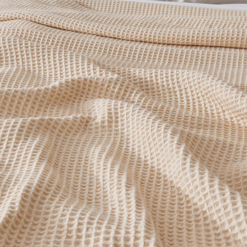 100% Cotton Waffle Weave Blanket - Mikala Collection