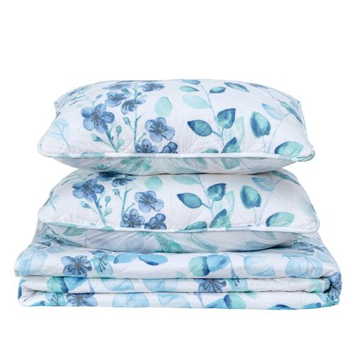 3 Piece Floral Quilt Set - Miranda Collection