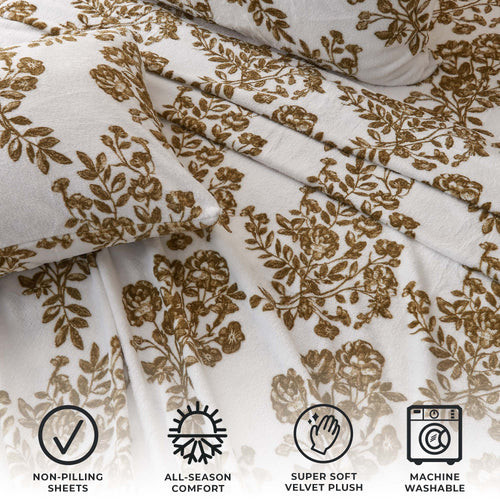 Printed Plush Sheet - Velvet Luxe Collection