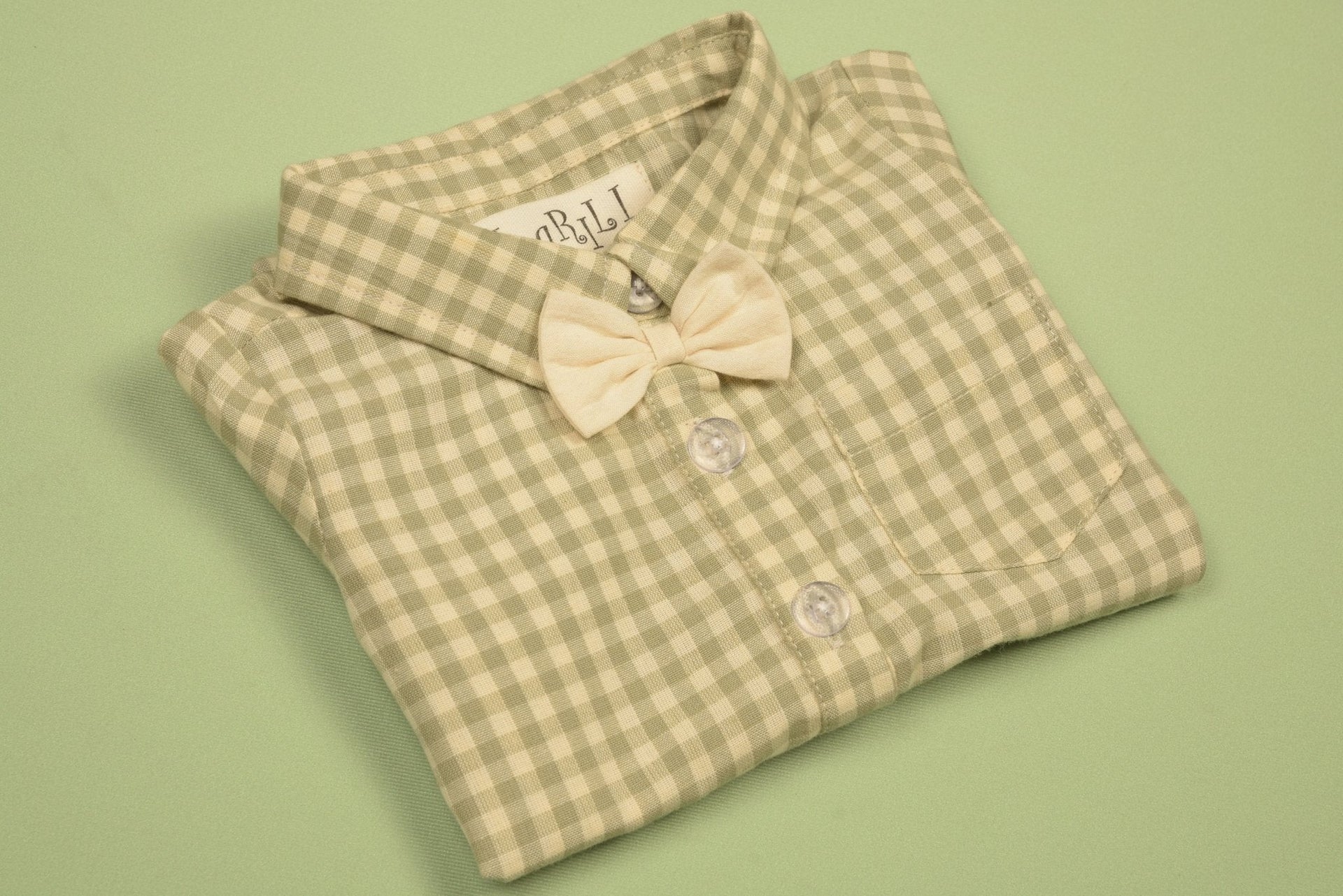 Green Gingham Boy Bubble