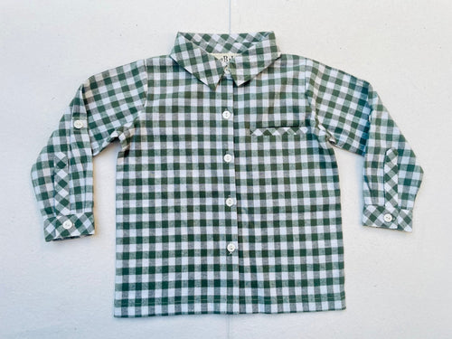 Green Gingham Shirt