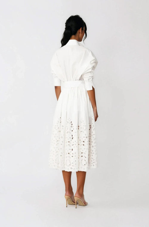 Hayden Shirt Dress – White
