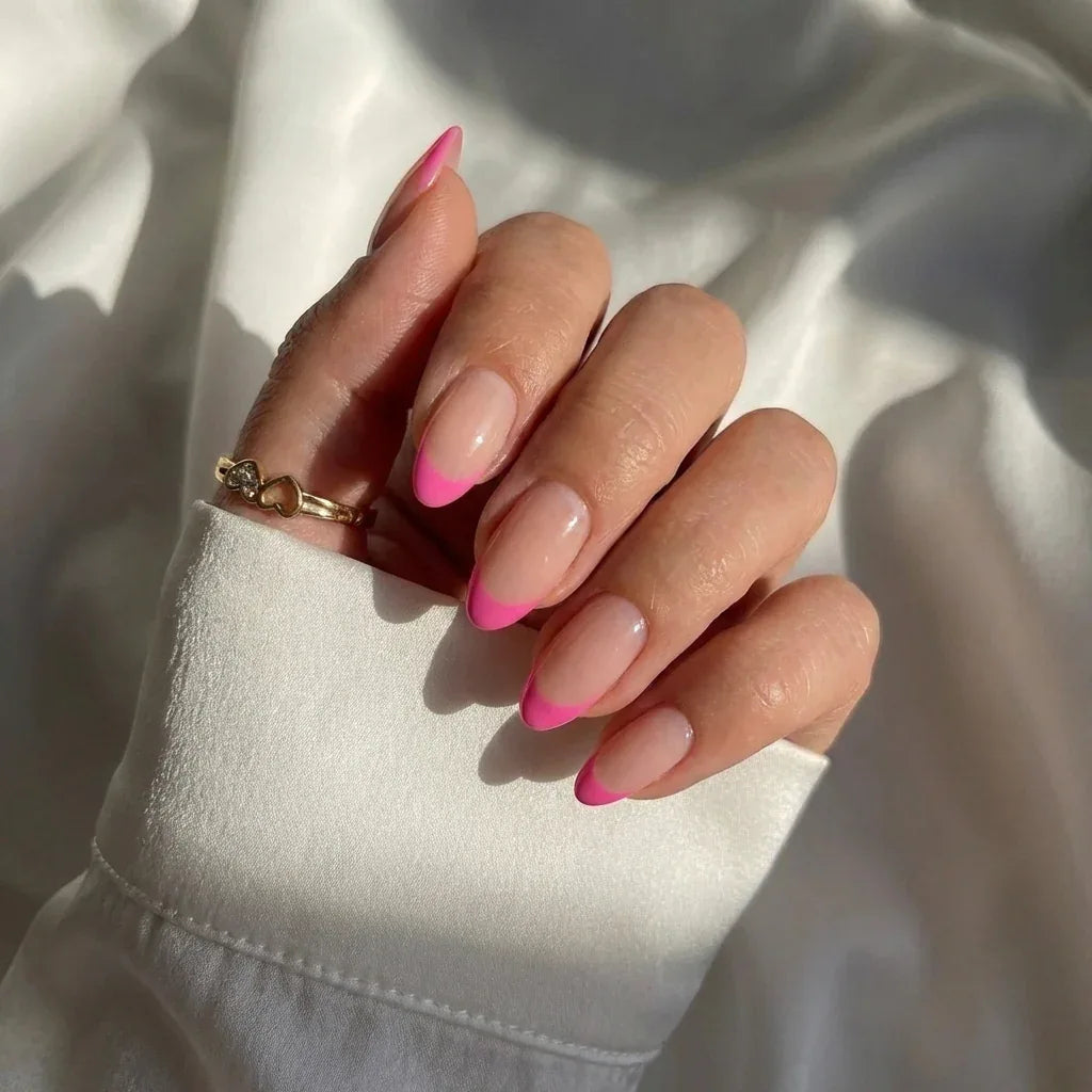 Summer Berry French Almond Nails - Press On Nails