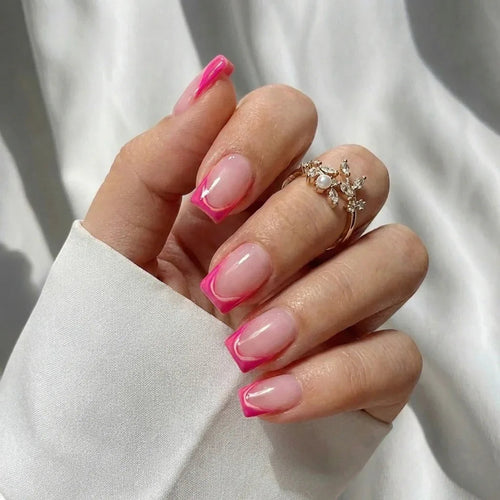 Metallic Petal Square Nails - Press on Nails