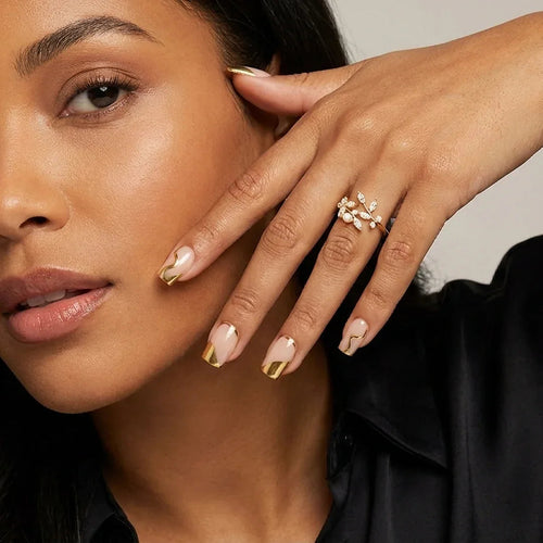Golden Hour Square Nails - Press On Nails
