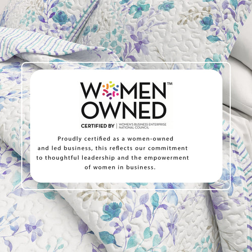3-Piece Floral Quilt Set - April Morning