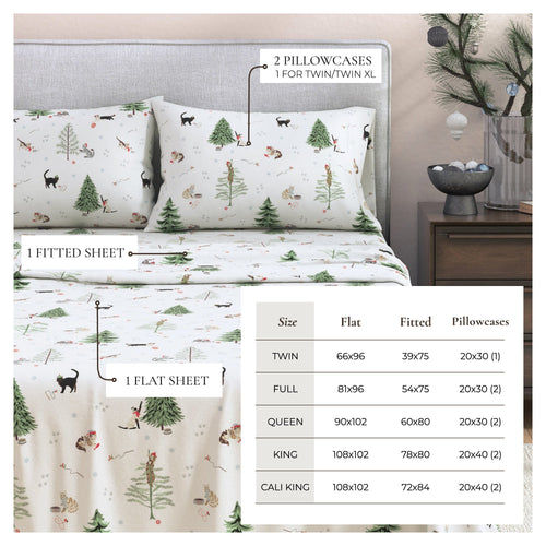 100% Turkish Cotton Flannel Sheet Sets - Boulder Collection