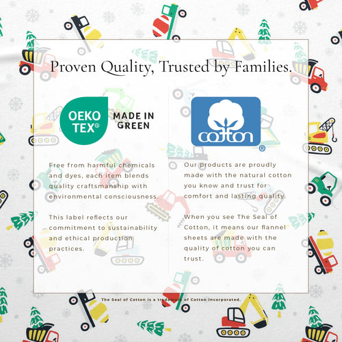 Turkish Cotton Christmas Flannel Sheet - Whittaker Collection